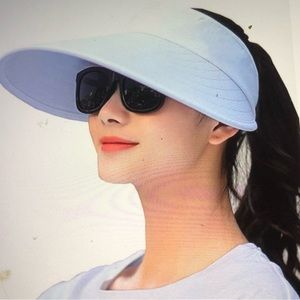 Large Brim Summer UV Protection Sun Visor - White